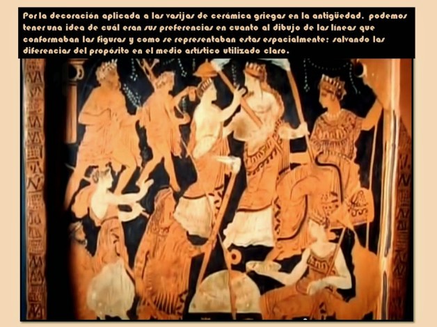 Composicion griega en vasija de ceramica