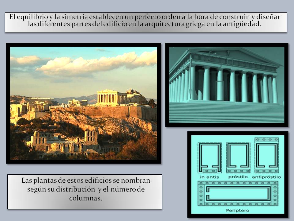 Equilibrio y simetria en arquitectura griega.