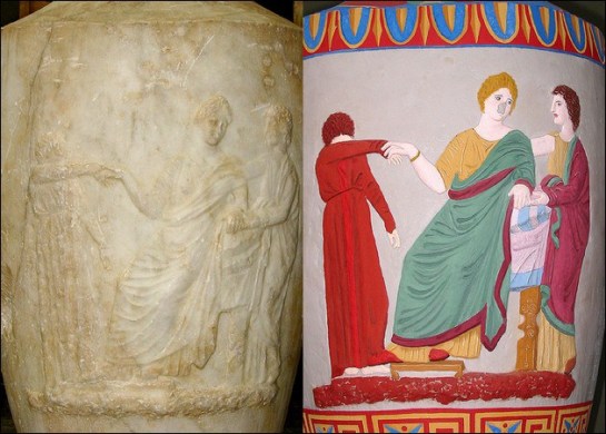 esculturas griegas coloreadas