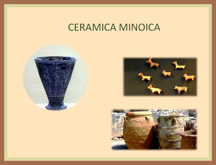 Ceramica de diversos tamanos de la cultura Minoica