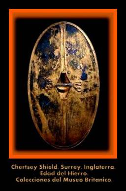 Chertsey Shield, Surrey. Inglaterra .Edad del Hierro. Colecciones del Museo Britanico