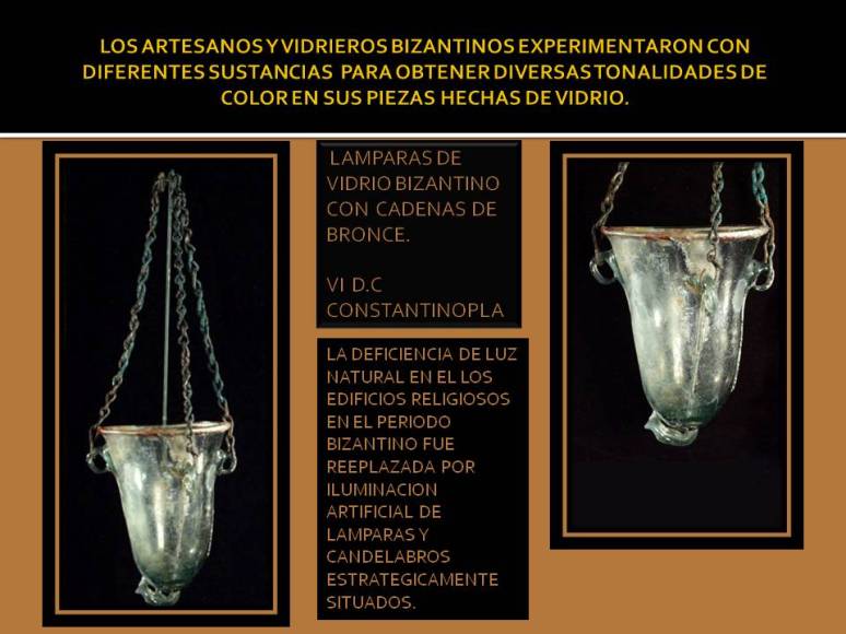 Bizantine glass lamps