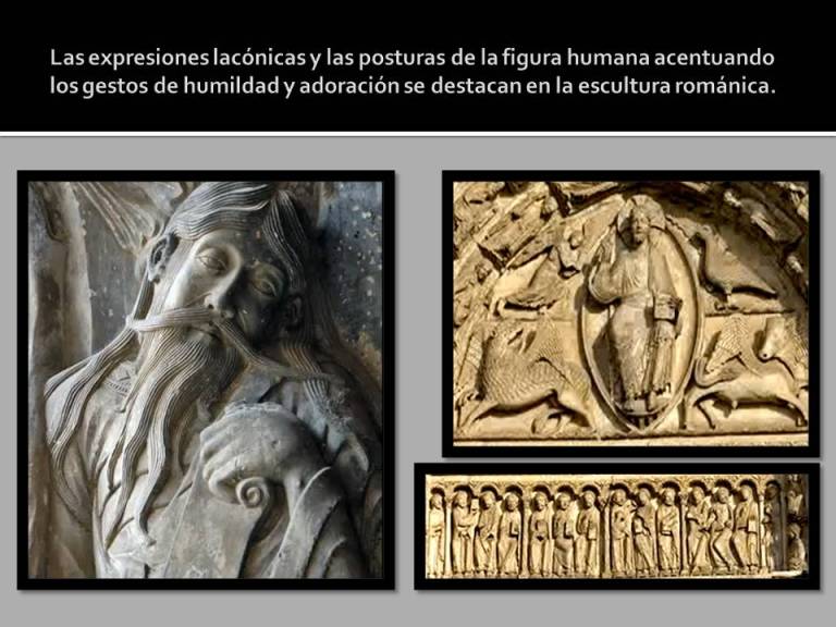 expresiones y posturas en la escultura romanica.
