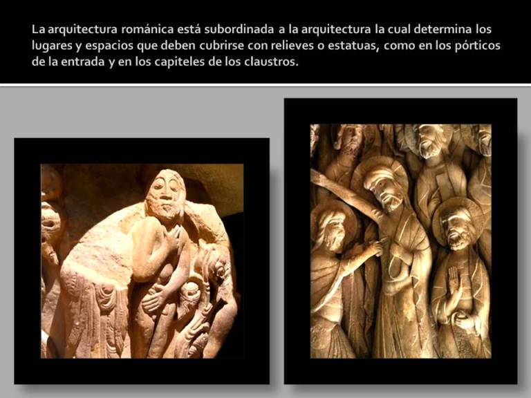 subordinacion de la escultura romanica a la arquitectura.