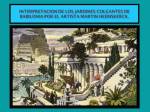 Interpretacion de los Jardines Colgantes de Babilonia por el artista Martin&nbsp;HEEMSKERCK.