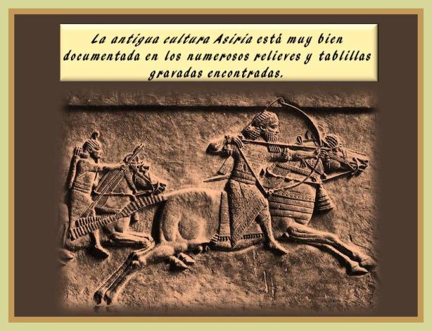 Relieve con guerreros asirios en accion militar