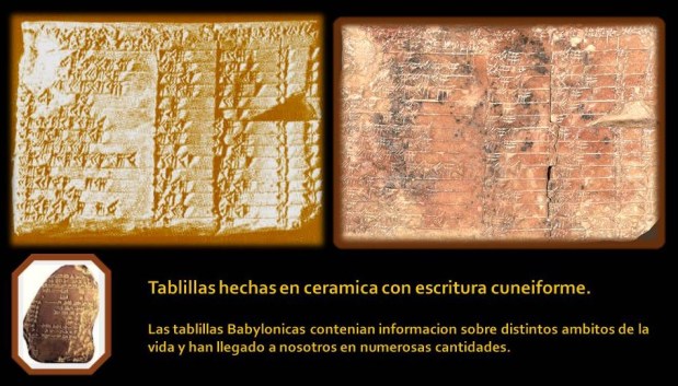 tablillas babilonicas de arcilla