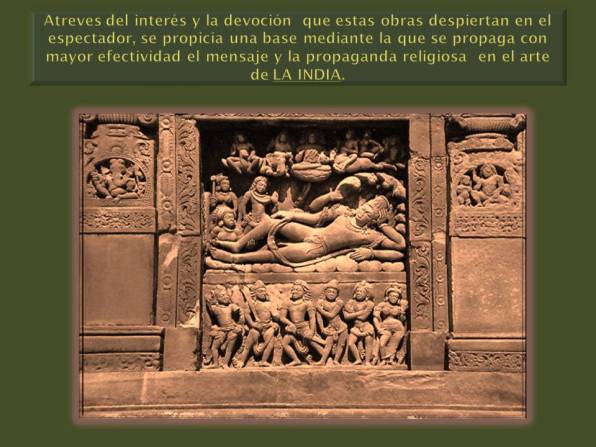 Relieve antiguo del arte de la India.