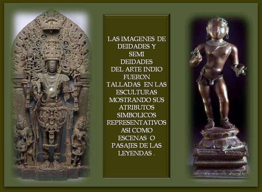 esculturas en metal de la India con atributos simbolicos