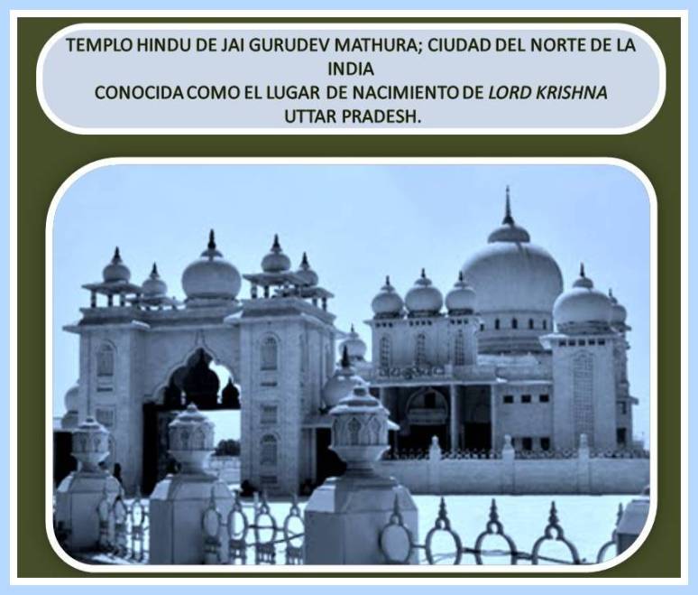templo de Jai gurudev en mathura. Uttar Pradesh.