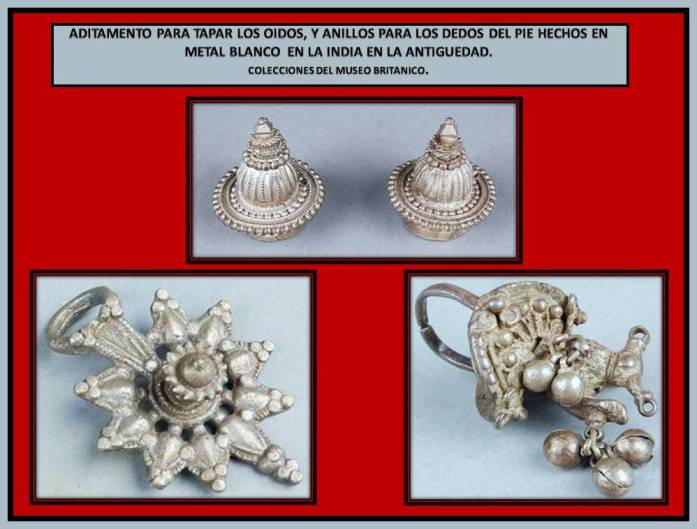 Adornos corporales en metal de La India en la antiguedad