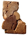 Tableta de arcilla con escritura cuneiforme de Babilonia conteniendo fragmento de la leyenda de&nbsp;Atrasia.