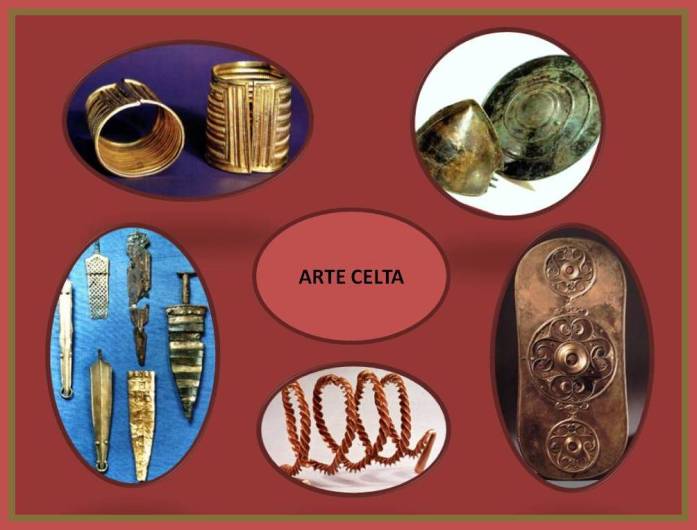 Armas y objetos para la guerra de los celtas.