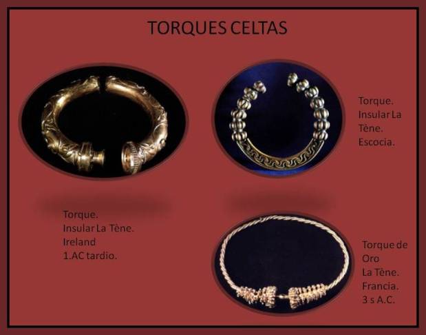 Torques de metal de la cultura celta.