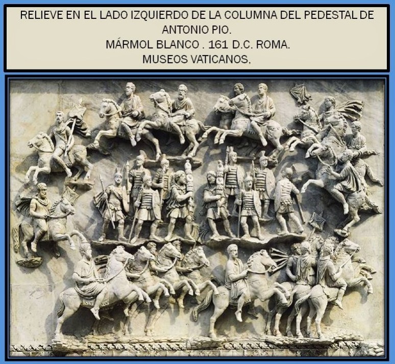 Relieve de la columna del pedestal de Antonio Pio