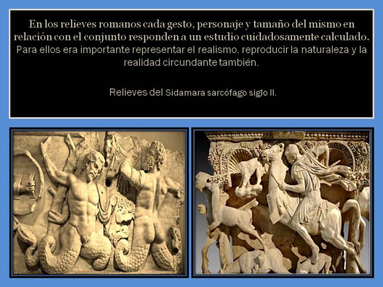 representacion del realismo en los relieves romanos.