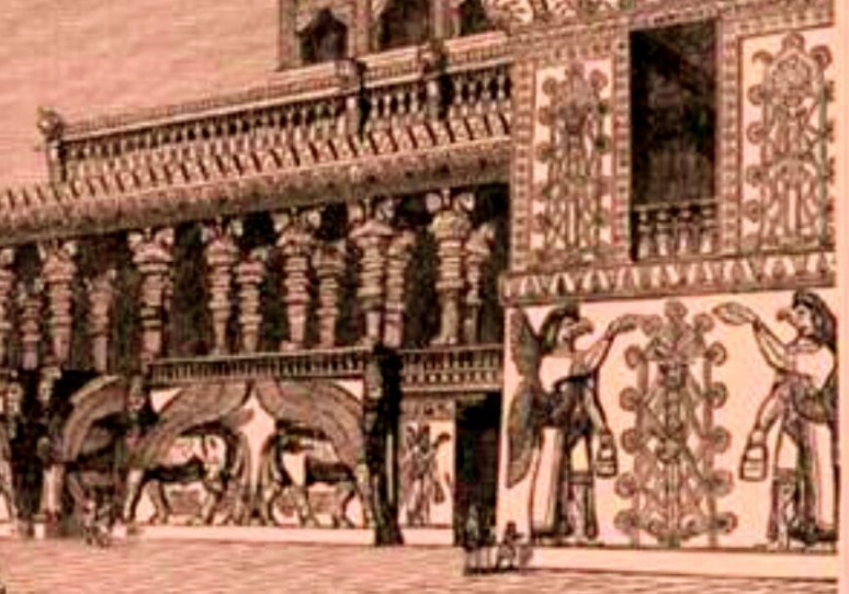 Pinturas adosadas a paredes en arte Asirio