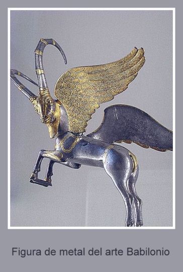 Figura de metal de babilonia
