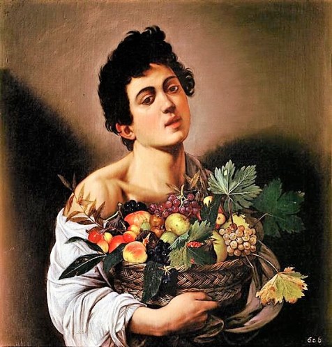 Joven con un cesto de frutas. Caravaggio.