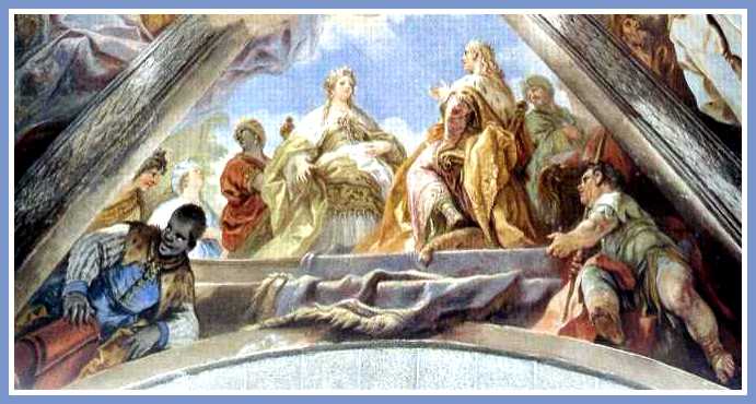 Luca Giordano. Salomón y la Reina de Saba. Bóveda de la Basílica de El Escorial, 1693-94..jpg