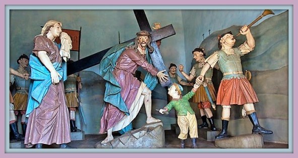 Aleijadinho- grupo escultorico en madera pintada.