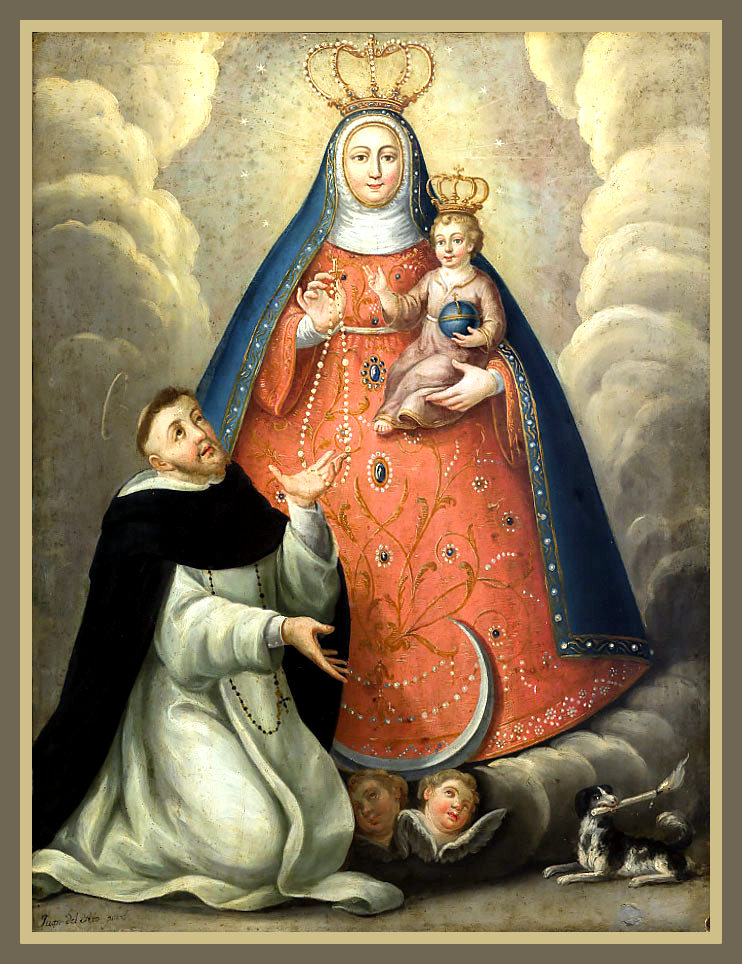 La Virgen del Rosario. pintor cubano Juan del Rio.