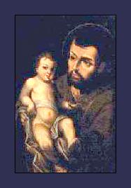 "San Jose con el niño". por el pintor colombiano. Gregorio Vazquez de Arce.